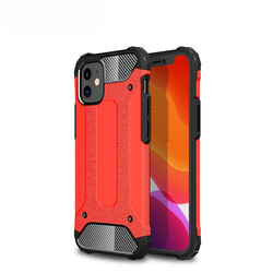 Apple iPhone 12 Case Zore Crash Silicon Cover Red