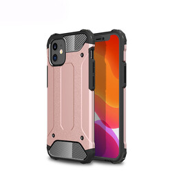 Apple iPhone 12 Case Zore Crash Silicon Cover Rose Gold