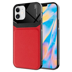 Apple iPhone 12 Case ​Zore Emiks Cover Red
