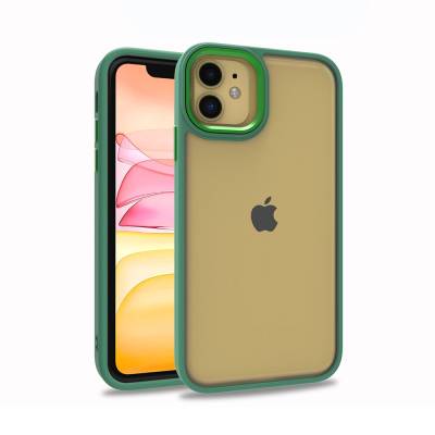 Apple iPhone 12 Case Zore Flora Cover Green