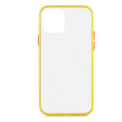 Apple iPhone 12 Case Zore Fri Silicon Yellow