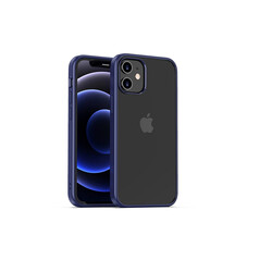 Apple iPhone 12 Case Zore Hom Silicon Navy blue