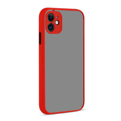 Apple iPhone 12 Case Zore Hux Cover Red