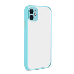 Apple iPhone 12 Case Zore Hux Cover Turquoise