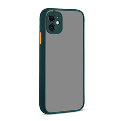 Apple iPhone 12 Case Zore Hux Cover Dark Green