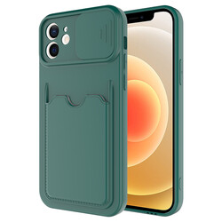 Apple iPhone 12 Case ​Zore Kartix Cover Dark Green