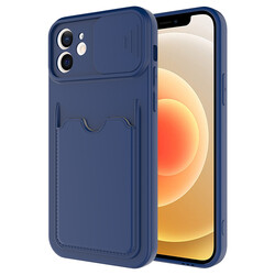 Apple iPhone 12 Case ​Zore Kartix Cover Navy blue