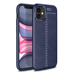 Apple iPhone 12 Case Zore Niss Silicon Cover Navy blue