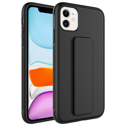 Apple iPhone 12 Case Zore Qstand Cover Black