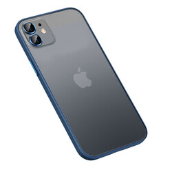 Apple iPhone 12 Case Zore Retro Cover Navy blue