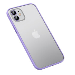 Apple iPhone 12 Case Zore Retro Cover Lila
