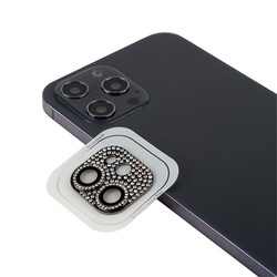 Apple iPhone 12 CL-08 Kamera Lens Koruyucu Siyah