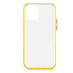 Apple iPhone 12 Kılıf Zore Fri Silikon Sarı