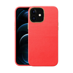Apple iPhone 12 Kılıf Zore Natura Kapak Kırmızı