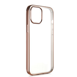 Apple iPhone 12 Mini Benks Magic Glitz Ultra-Thin Transparent Protective Soft Kapak Rose Gold