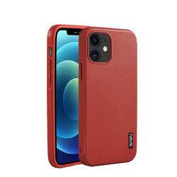 Apple iPhone 12 Mini Case ​​​​​Wiwu Sand Stone Cover Red