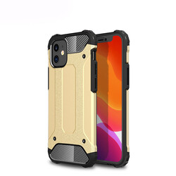 Apple iPhone 12 Mini Case Zore Crash Silicon Cover Gold