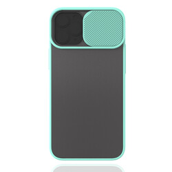 Apple iPhone 12 Mini Case Zore Lensi Cover Turquoise