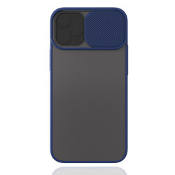 Apple iPhone 12 Mini Case Zore Lensi Cover Navy blue