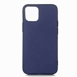Apple iPhone 12 Mini Case Zore Premier Silicon Cover Navy blue
