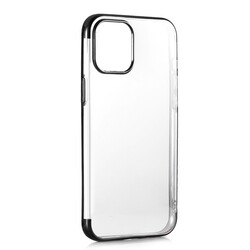 Apple iPhone 12 Mini Case Zore Dört Köşeli Lazer Silicon Cover Black