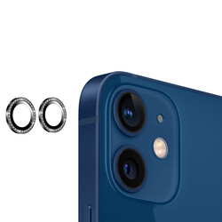 Apple iPhone 12 Mini CL-06 Camera Lens Protector Black
