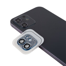 Apple iPhone 12 Mini CL-08 Kamera Lens Koruyucu Mavi