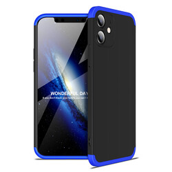Apple iPhone 12 Mini Kılıf Zore Ays Kapak Siyah-Mavi