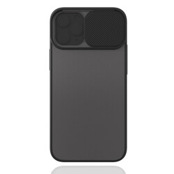 Apple iPhone 12 Mini Kılıf Zore Lensi Kapak Siyah