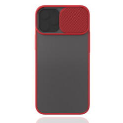 Apple iPhone 12 Mini Kılıf Zore Lensi Kapak Kırmızı