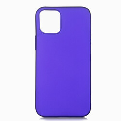 Apple iPhone 12 Mini Kılıf Zore Premier Silikon Kapak Saks Mavi