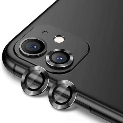 Apple iPhone 12 Mini Zore CL-12 Premium Safir Parmak İzi Bırakmayan Anti-Reflective Kamera Lens Koruyucu Siyah