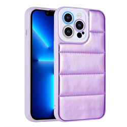 Apple iPhone 12 Pro Case Camera Protected Colorful Zore Hopscotch Cover with Airbag Purple