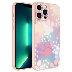 Apple iPhone 12 Pro Case Camera Protected Patterned Hard Silicone Zore Epoksi Cover NO4