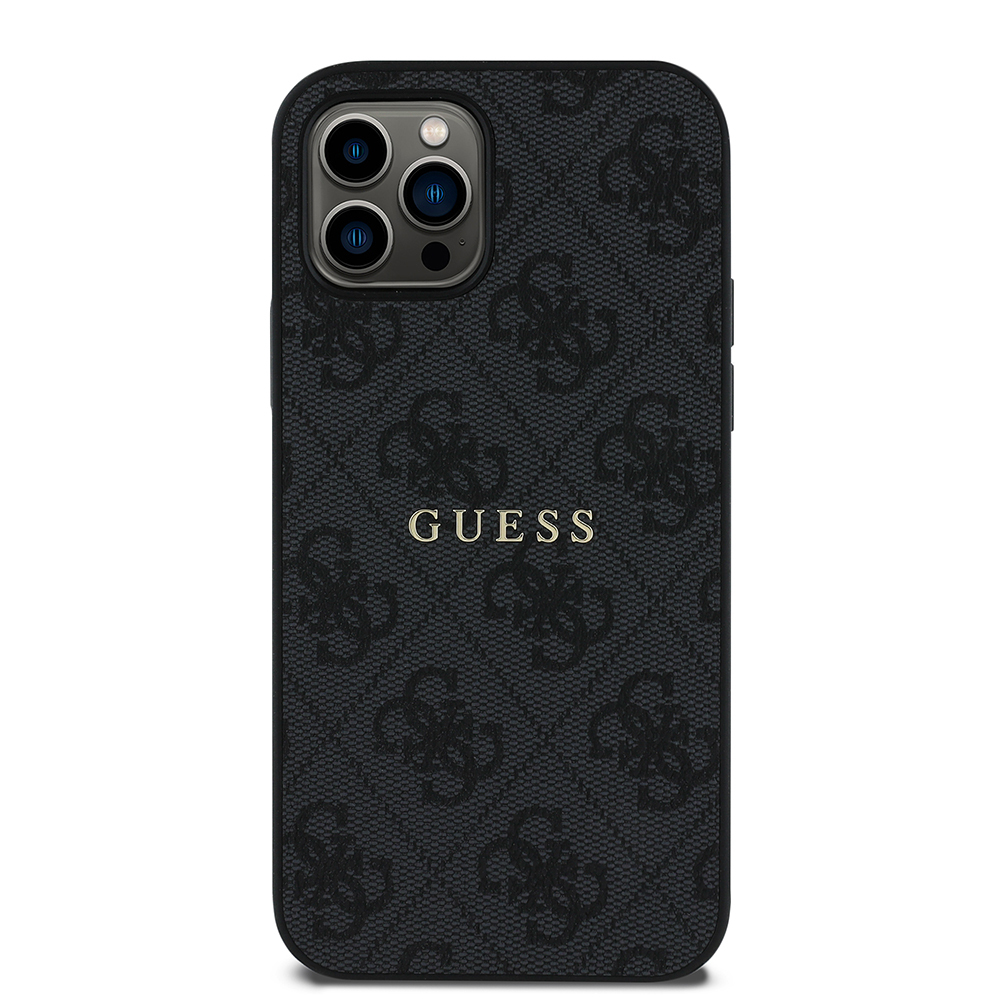 Apple iPhone 12 Pro Case Guess Original Licensed Magsafe Charging Featured 4G Patterned Text Logo Cover - 4