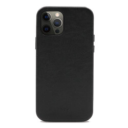 Apple iPhone 12 Pro Case ​Kajsa Crazy Horse Cover Black