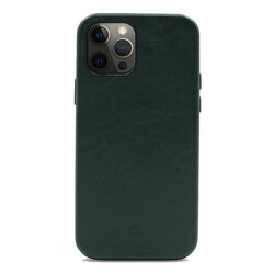 Apple iPhone 12 Pro Case ​Kajsa Crazy Horse Cover Green