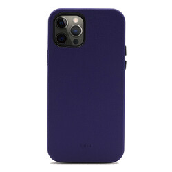 Apple iPhone 12 Pro Case ​Kajsa Litchi Cover Blue
