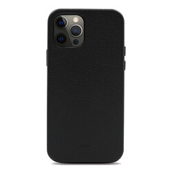 Apple iPhone 12 Pro Case ​Kajsa Litchi Cover Black