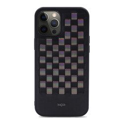 Apple iPhone 12 Pro Case Kajsa Preppie Series Spotlight Woven Cover Black