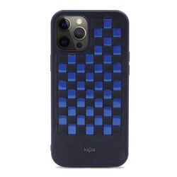 Apple iPhone 12 Pro Case Kajsa Preppie Series Spotlight Woven Cover Blue