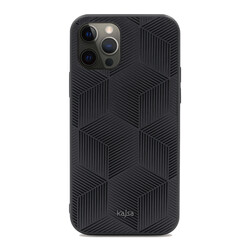 Apple iPhone 12 Pro Case Kajsa Splendid Series 3D Cube Cover Black