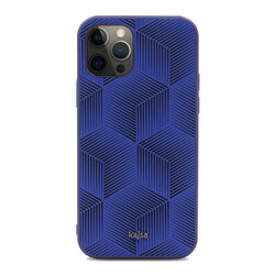 Apple iPhone 12 Pro Case Kajsa Splendid Series 3D Cube Cover Blue