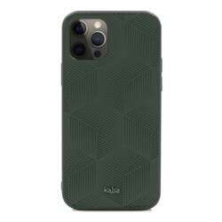 Apple iPhone 12 Pro Case Kajsa Splendid Series 3D Cube Cover Green