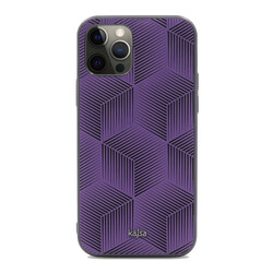 Apple iPhone 12 Pro Case Kajsa Splendid Series 3D Cube Cover Purple