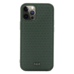 Apple iPhone 12 Pro Case Kajsa Splendid Series 3D Leaf Cover Green