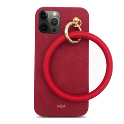 Apple iPhone 12 Pro Case Kajsa Splendid Series Morandi Ring Cover Red