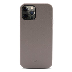Apple iPhone 12 Pro Case ​Kajsa Woven Cover Grey