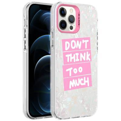 Apple iPhone 12 Pro Case Marble Pattern Zore Marbello Cover Pink