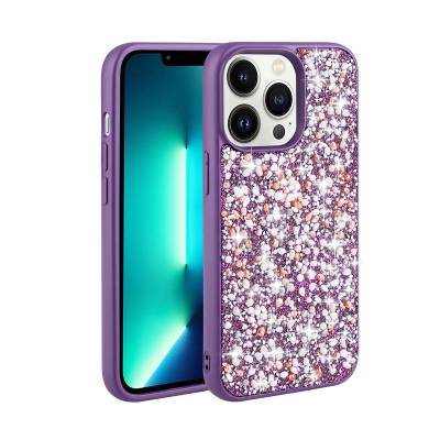 Apple iPhone 12 Pro Case Shiny Stone Design Zore Linea Cover Derin Mor